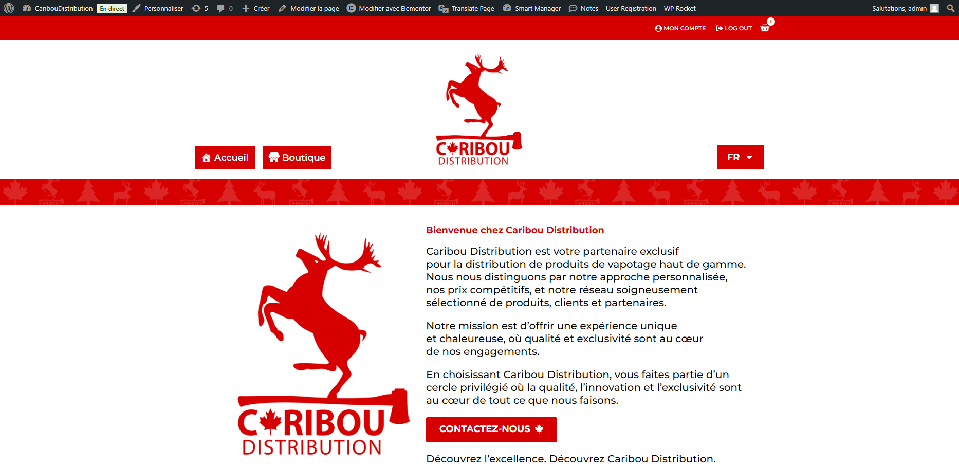 Screenshot of Caribou Distribution