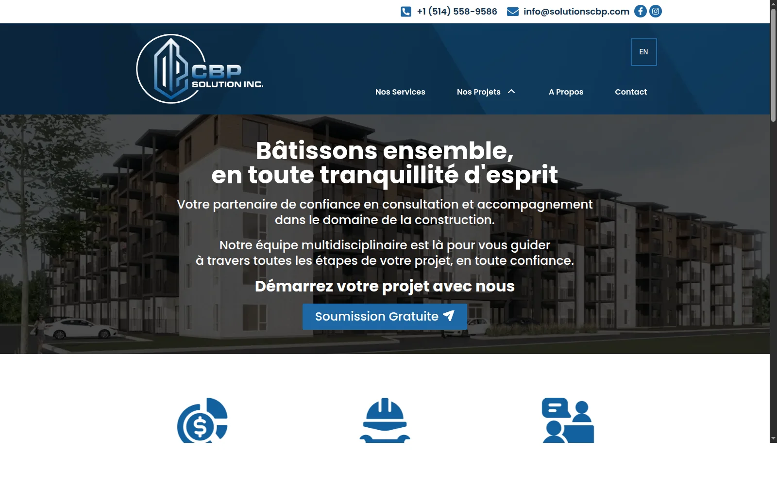 Screenshot of Solutions CBP