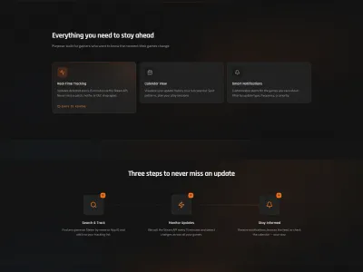 Screenshot of Steam Update Tracker
